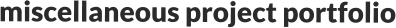 miscellaneous project portfolio